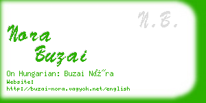 nora buzai business card